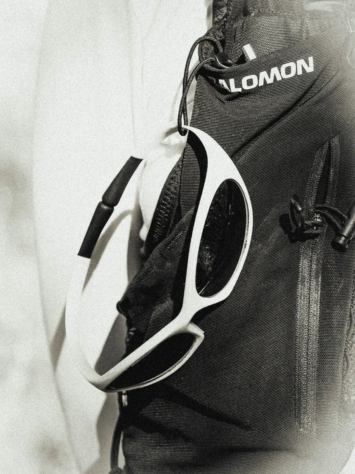 Frame locked onto a running vest strap