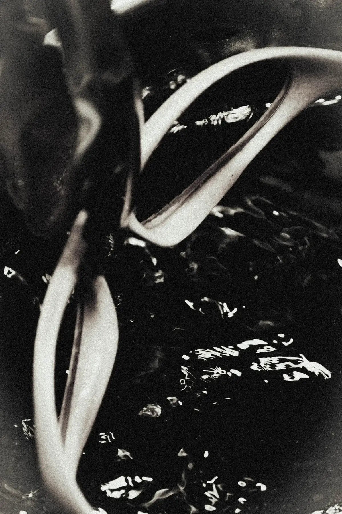 White frames in the hot dye bath